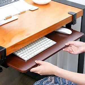 SKYZONAL Keyboard Tray Clamp-On Under Desk Ergonomic Wrist Rest Desk Extender...