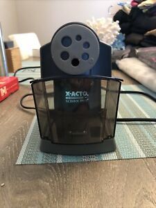 X-Acto School Pro Blue Electric Pencil Sharpener Model 167X Heavy Duty #22