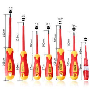 7pcs Insulated Screw Set Phillips FlatBlade Screwdriver Household Tools