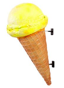 Lemon Ice Cream Cone Statue Wall Hanging 3FT