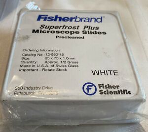 Fisherbrand Superfrost Plus Microscope Slides # 12-550-15, 1 Pack.