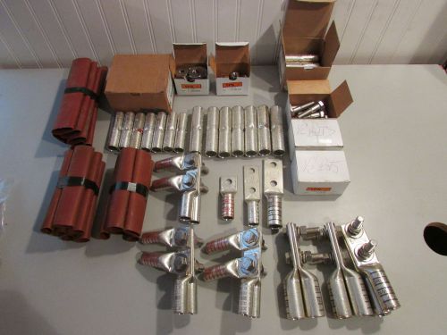 Thomas &amp; betts lug connector lot of 42 various lug connectors for sale