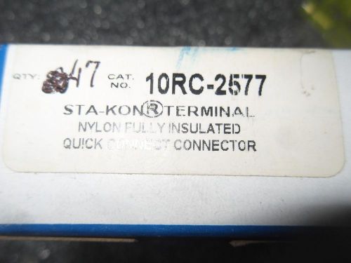 (v37-2) 1 lot of 47 nib t&amp;b sta-kon 10rc-2577 nylon insulated connectors for sale