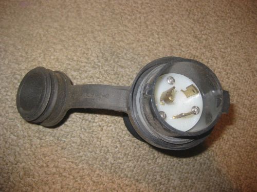 Hubbell hbl2321sw male twist lock plug, watertight, nema l6-20p, 2p3w, 20a 250v for sale
