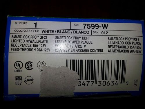 Leviton 7599-W Smartlock Pro White GFCI 15 amp