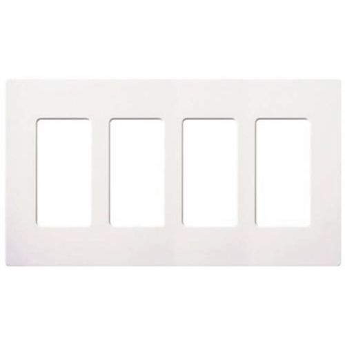 Claro wallplate 4 gang designer no visible screws white cw-4-wh cw-4-wh for sale