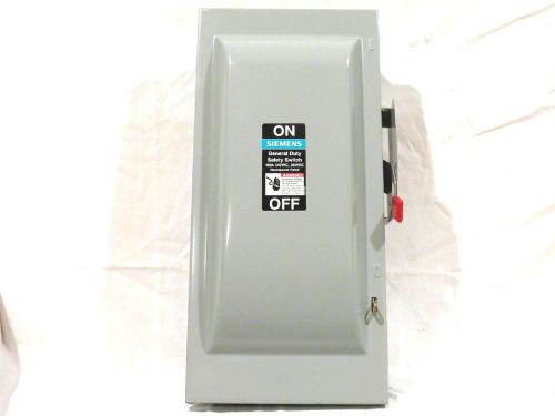 SIEMANS 3 POLE 100 AMP FUSED SAFETY SWITCH CAT#GF323N 240V