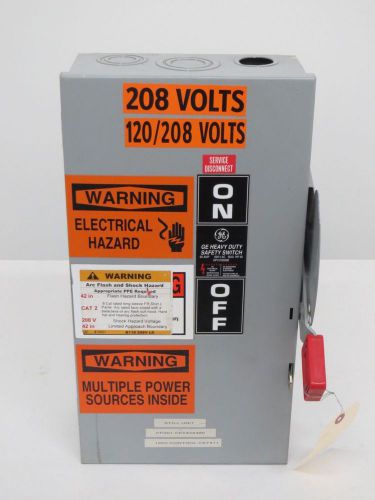 GENERAL ELECTRIC THN3362 60HP NON-FUSIBLE 60A 600/250V 3P SAFETY SWITCH B305796