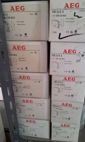 AEG SEU11 CONTACT BLOCK 1 NO &amp; 1 NC BOX OF 10pcs 910-159-016