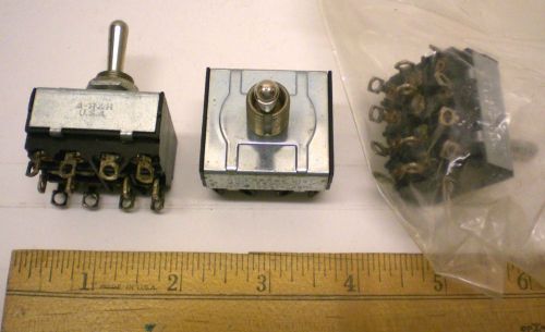 3 Toggle Switches, 4PDT Arrow-Hart, 2 Position, 10 Amps, 250V AC Made in USA