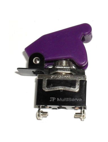 1 SPST On/Off Full Size Toggle Switch with PURPLE Safety Cover