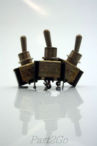 Lot of 3 assem mexico military micro on off toggle switch - 11ts115-3 8439 for sale