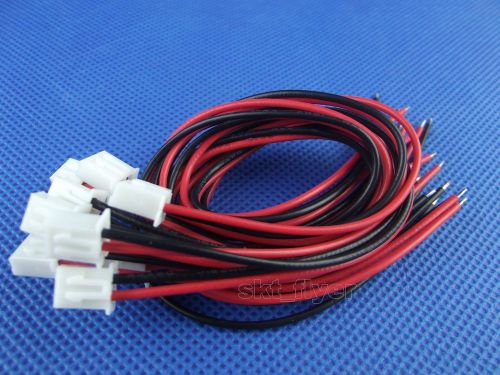 10pcs AWG 24#  XH2.54 2 Pin 20cm Power Wire Cable Connector Male Plug