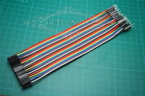40pcs 1p-1p female to male color jumper cable wire test lines connector cable for sale