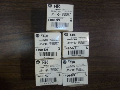 Allen Bradley 1490-N9 3/4&#034; Conduit Hub - new in box - lot of 5 + Free Shipping!
