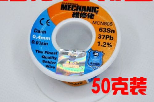 5pcs genuine mechanic solder wire mcn806 63sn/37pb 1.2% 0.4mm 50g x 5 for sale