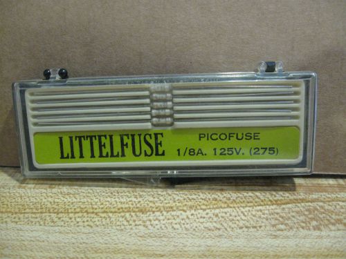 3- littelfuse, picofuse, 1/8a. 125v. ( 275 ) 5 fuse pack for sale