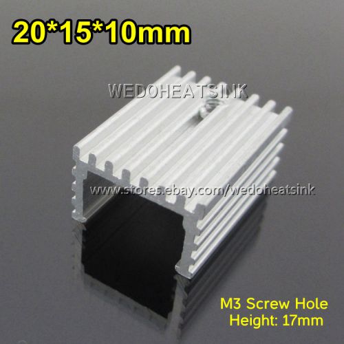 100pcs 20*15*10mm to-220/to220 mosfet heat sink with m3 screw hole drilled for sale