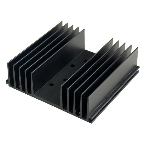 Ss542 to-3 holes x2 aluminum black heatsink heat sink audio amplifier for sale