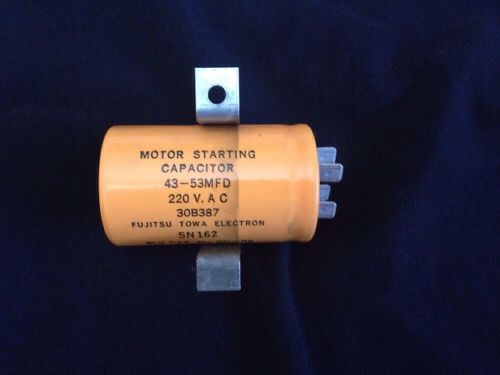 Garage door motor capacitor, p/n: 30b0387  220vac  43 - 53 mfd -made in japan for sale