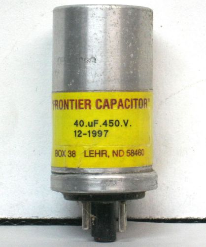 Rebuilt can  electrolytic capacitor 40 uf @ 450 v octal plug terminals frontier for sale