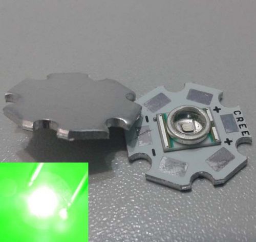 5pcs cree xlamp xr-e green 520-525nm 80lm 1w 3w led light emitter with 20mm pcb for sale