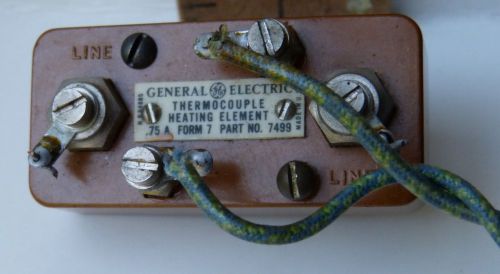 vintage General Electric Thermocouple Heating Element .75 amp, Form 7 Part 7499