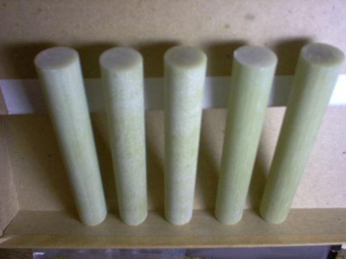 LOT OF 5 ROUND RODS STOCK 4 9/16&#034;X .675 ELECTRICAL GRADE FIBERGLASS