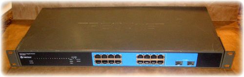 Switch, Gigabit, Web Smart Switch, With 2 Shared Mini-GBIC Slots, 16 Port (Used)