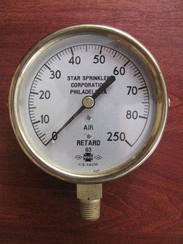 Us gauges star sprinkler corporation gauge 0-250 psi for sale