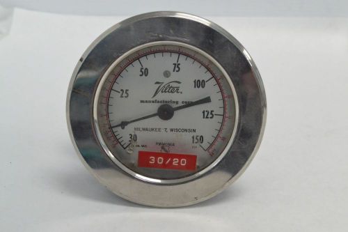 Vilter 30/20 temperature -60-84f pressure 30-150psi 4 in 1/4 npt gauge b258436 for sale