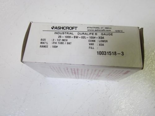 Ashcroft 25-1009-sw-02l-4000#-kda gauge 0-4000 psi *new in a box* for sale