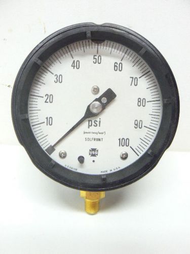 Ametek u.s.gauge 1980-150009 solfrunt process gauge, 0-100 psi, 1/4&#034; for sale