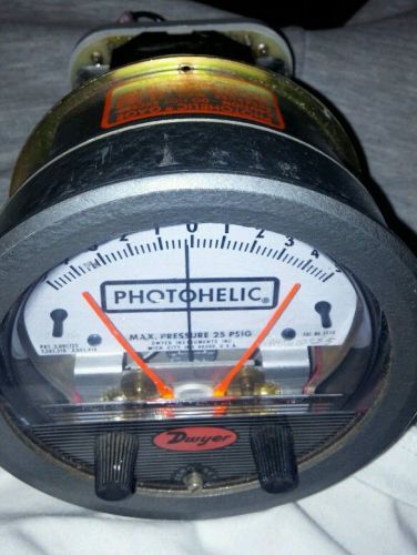 Photohelic max pressure 25 psi for atmosphere tester unit for sale