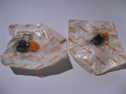 Qty 2 dialco dialight 177-8430-0973-910 orange panel lamp assy. - nos bag for sale