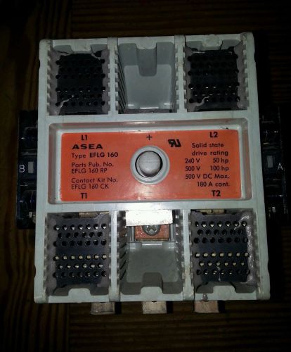 Asea contactor, eflg 160 sk 418 003-f, 120v coil for sale