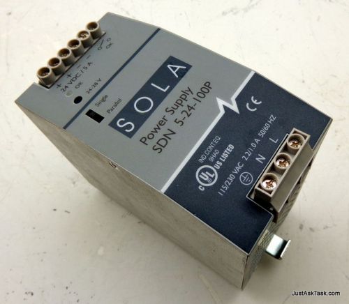 Sola SDN 5-24-100P  Power Supply 115/230VAC 2.211.0A 50/60Hz