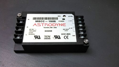 astrodyne MSCC-1505 DC 24v .63A 15W power supply