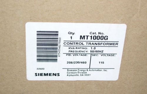 SIEMENS, INDUSTRIAL CONTROL TRANSFORMER, MT1000G