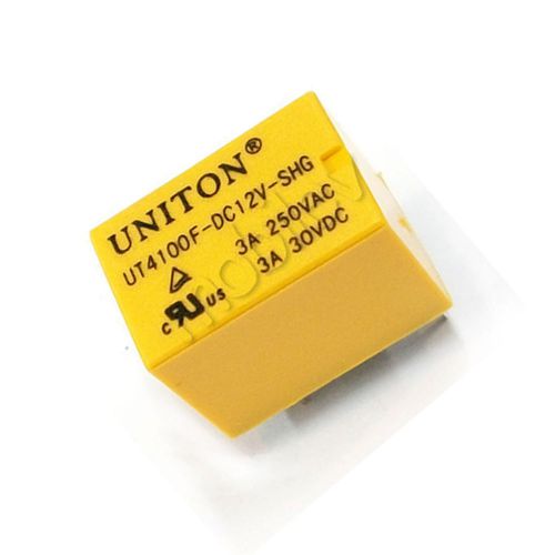 20 x ut4100f dc 12v shg volt 3a 250v ac 30v dc 6pin power relay uniton yellow for sale
