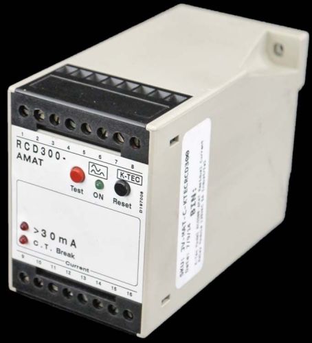 K-tec model rcd300-amat residual current relay module 125vac 5a industrial for sale