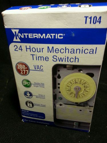 Intermatic T104 24 Hour Mechanical Time Switch 208-277 VAC