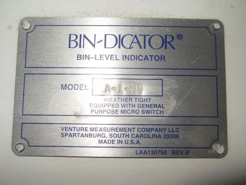 (Q11) 1 USED BINDICATOR A-1-MN BIN-LEVEL INDICATOR