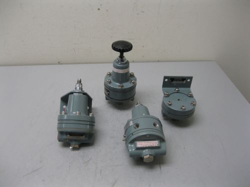 Lot (4) Misc 1/4&#034; Moore Products Regulator, Relay, 40-300, 661A2, etc C8 (1701)