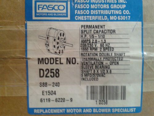 Electric motor 208/230 Volt Fasco model number D258