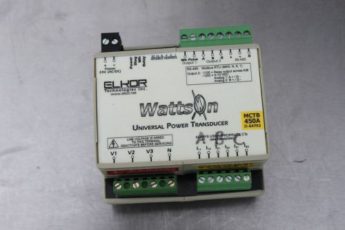 Elkor Technologies WattsOn MCTB-450A Universal Power Transducer