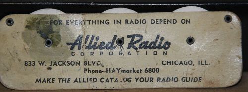Paper Calculator-Vintage&#034;Allied Radio Corp. Chicago,Ill-Radio Tuner&#034; 1953 (W13)