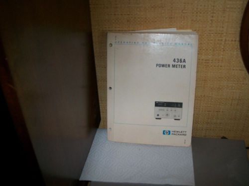 HP 436A, OPERATIONAL AND SERVICE MANUAL...