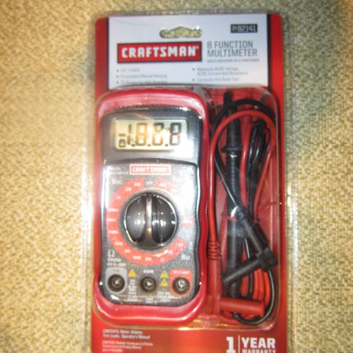Craftsman Digital Multimeter, with 8 Functions &amp; 20 Ranges w/manual, #82141 NEW!