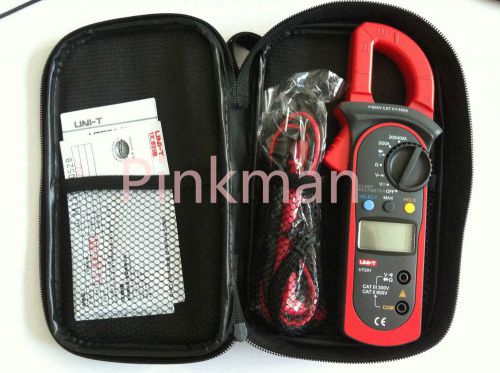 Uni-t ut201 lcd digital clamp multimeter ohm dmm dc ac current voltmeter for sale